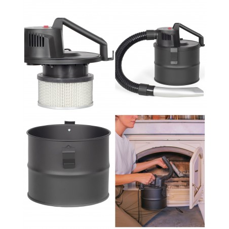 Aspirateur à cendres et poussières capacité de 4 L 600 W Diamètre cuve 20 cm Puissance 84 dB