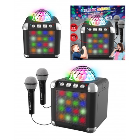 Enceinte sono portable Bluetooth 5.0 40 W karaoké LED RVB lumière disco Boule de fête compatible Iphone Ipad + 2 MICROS FILAIRES
