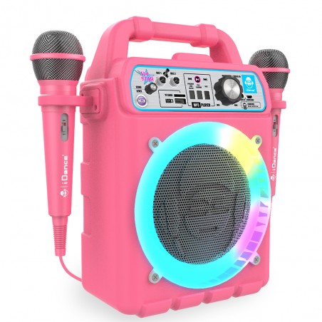 Enceinte Bluetooth amplifiée 50 W sono mobile LED RGB Party Box à karaoké Machine
