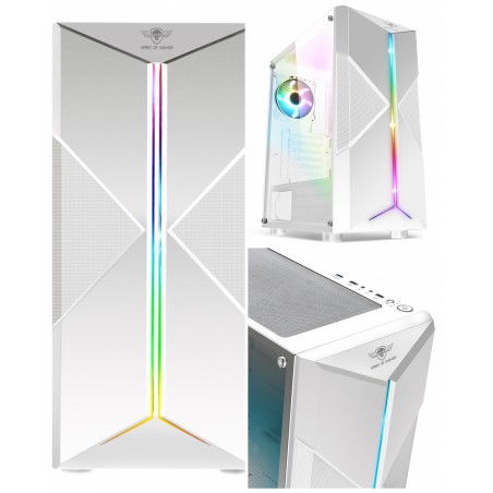 BOITIER PC gamer blanc CLONE3 ARGB EDITION RGB 2 ventilateurs 6 BAIES inclus Spirit of gamer