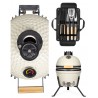 Barbecue céramique Kamado Thermomètre intégré SUR TREPIEDS Pour griller, cuire et fumer + Ustensiles à barbecue