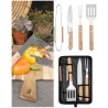 Barbecue céramique Kamado Thermomètre intégré SUR TREPIEDS Pour griller, cuire et fumer + Ustensiles à barbecue