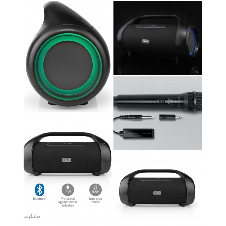 Enceinte Bluetooth amplifiée sono mobile 120 W type JBL LED RGB – TWS AUX 6,35 mm – ETANCHE SUR BATTERIE IPX5 + micro sans fil