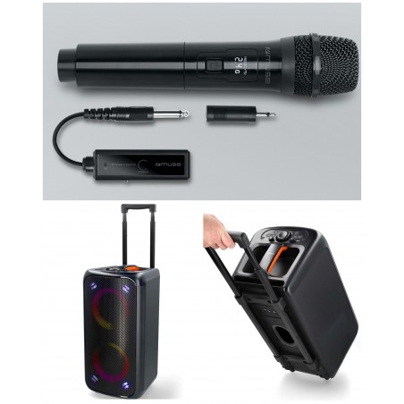 Enceinte sono portable party karaoké Bluetooth type jbl 240 w mobile USB TWS megabass LED RGB + télécommande + micro sans fil
