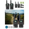 Talkie-Walkie Portée 10 km 8 canaux VOX 2 Appareils noir Lumière LED