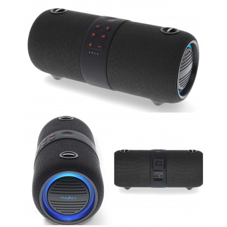 Enceinte Bluetooth amplifiée sono mobile 40 W type JBL LED RGB – TWS AUX 3,5 mm – ETANCHE SUR BATTERIE IPX6 karaoké