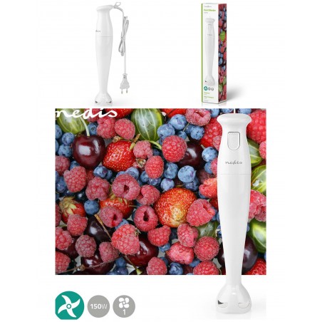 Mixeur plongeant blanc 150 W pour les milk-shakes, les soupes et les sauces