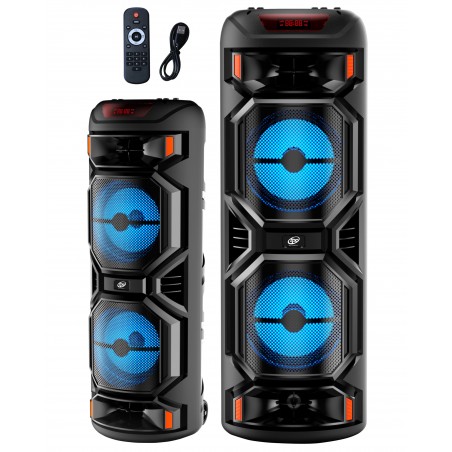 Enceinte sono portable party karaoké Bluetooth type jbl mobile USB TWS megabass LED RGB + télécommande