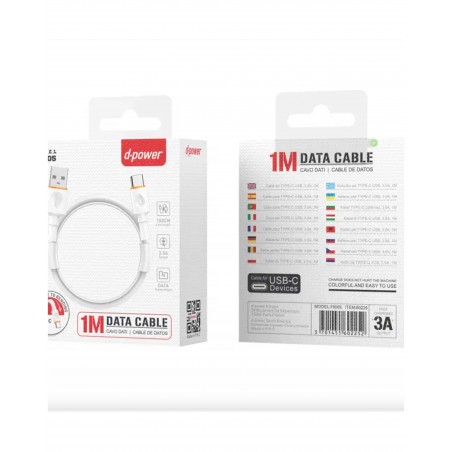 Câble USB 2.0 Type-USB-C Mâle – A Mâle 1,0 m blanc 2,0 A
