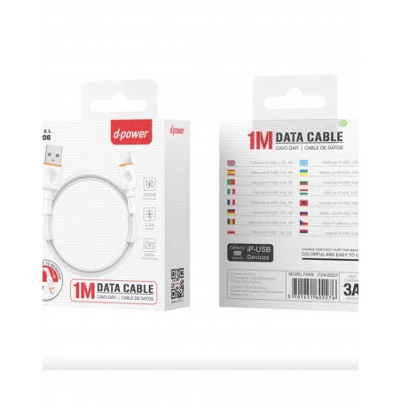 Câble Lightning Mâle à 8 Broches 1,0 m blanc 2,0 A DATA