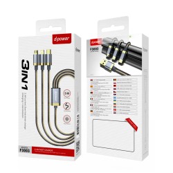 Câble 3in1 1m IPHONE-TYPEC...