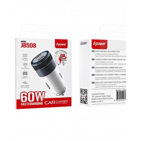 Chargeur Voiture Double USB-C 60 W