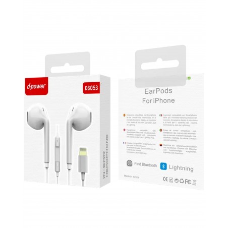 Ecouteurs stéréo Lightning 1,20 m – blanc