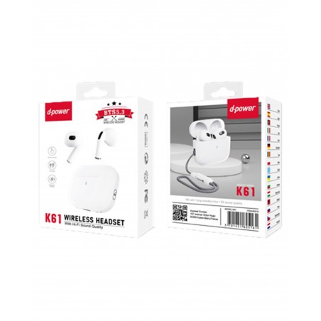 Ecouteur Bluetooth blanc + boitier de chargement