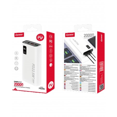 PowerBank 20 000 mAh blanc