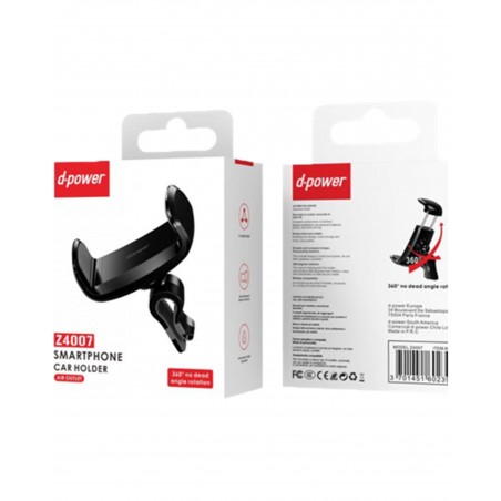 Support auto grille aération noir