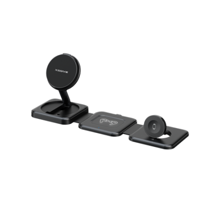 Foldable sans fil Charger 3in1 Magnetic Induction pour USB-C