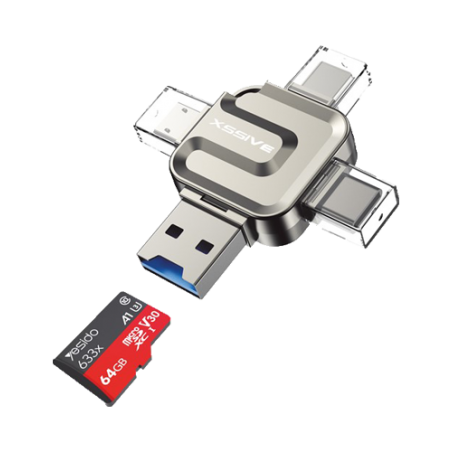 XSSIVE OTG Card Reader 4in1