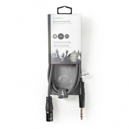 Sweex XLR câble stéréo XLR 3 broches mâle – 6,35 mm mâle 1,5 m