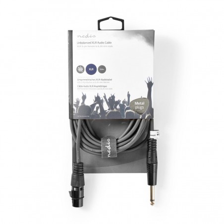 Sweex XLR Mono câble XLR 3 broches femelle – 6,35 mm mâle 5,0 m