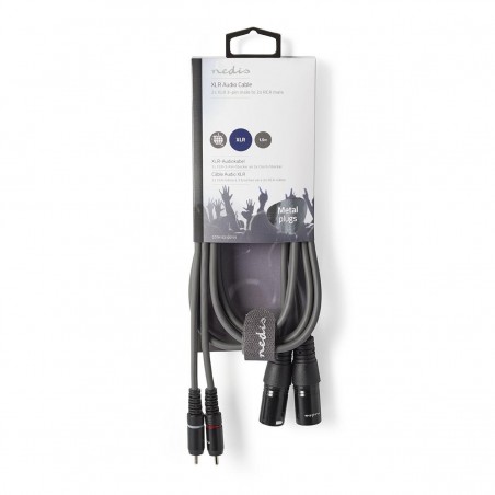 Sweex XLR câble stéréo 2 × XLR 3 broches mâle – 2 × RCA mâle 1,5 m