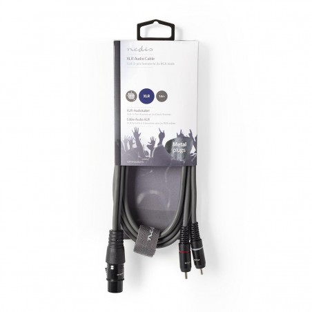 Sweex XLR Mono câble XLR 3 broches femelle – RCA mâle 1,5 m