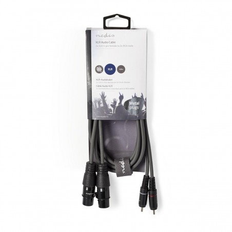 Sweex XLR câble stéréo 2 × XLR 3 broches femelle – 2 × RCA mâle 1,5 m