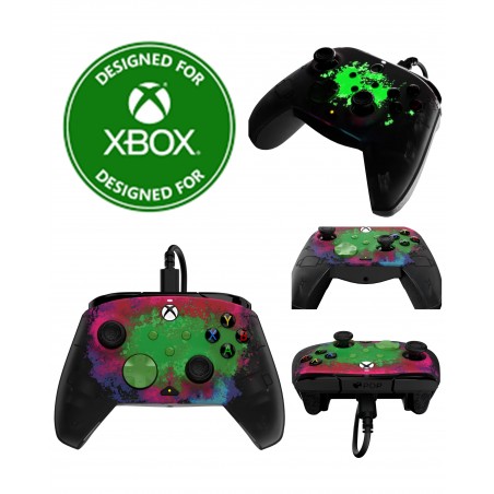 Manette Xbox One – X-S + PC OFFICIELLE MICROSOFT filaire 3 m Space Dust REMATCH GLOW