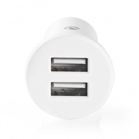 Chargeur de Voiture | 2.4 A | 2 sorties | USB-A | Blanc