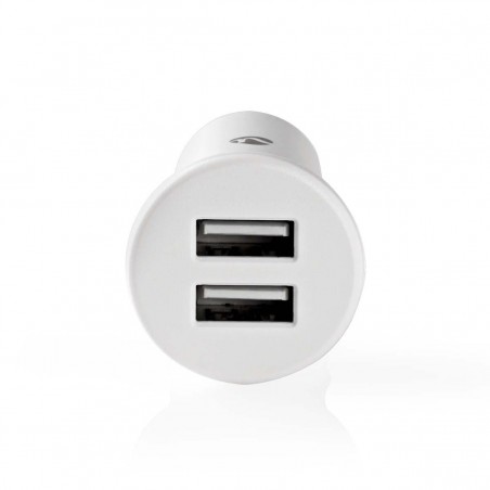 Chargeur de Voiture | 4.8 A | 2 sorties | USB-A | Blanc