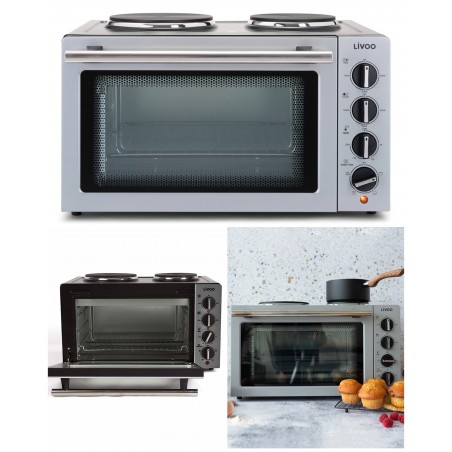 Mini four 30 L 3 300 W + 2 plaques électriques intégré