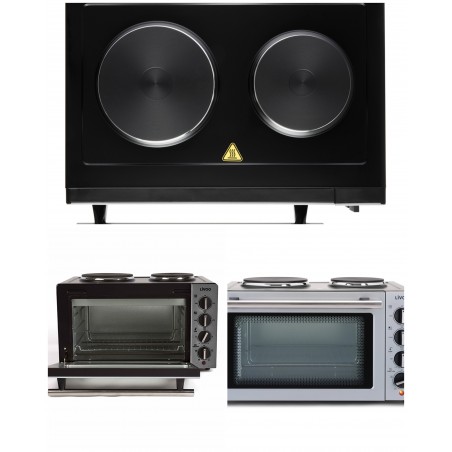 Mini four 30 L 3 300 W + 2 plaques électriques intégrées Chaleur tournante
