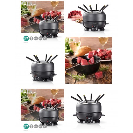 Appareil à Fondue 800 W 6 personnes 2,3 L thermosta