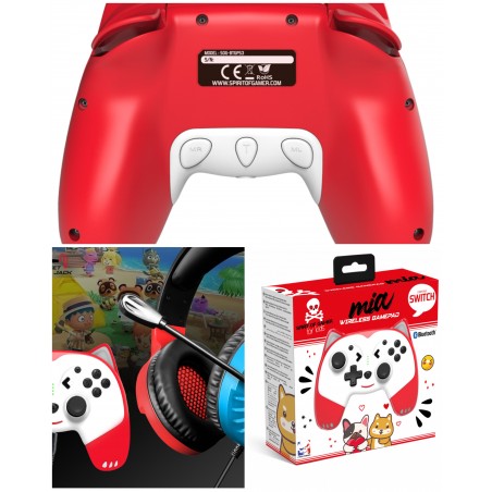 Casque PC Switch Pro-OLED Switch EDITION + manette Nintendo Switch rouge Lite Bluetooth sans fil ANIMAL gaming
