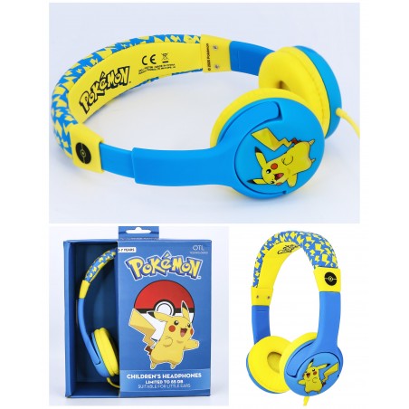 Casque PC Enfant gaming PIKACHU Pokémon Pokéball – PS4/PS5/XBOXONE/Séries X/Switch/téléphone /tablette