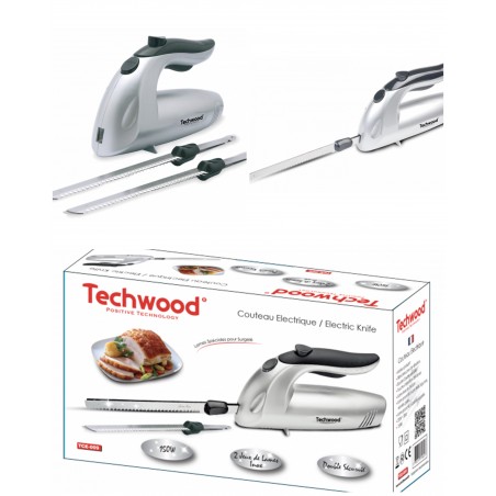 Couteau électrique blanc 150 W avec Lame Inox de 2