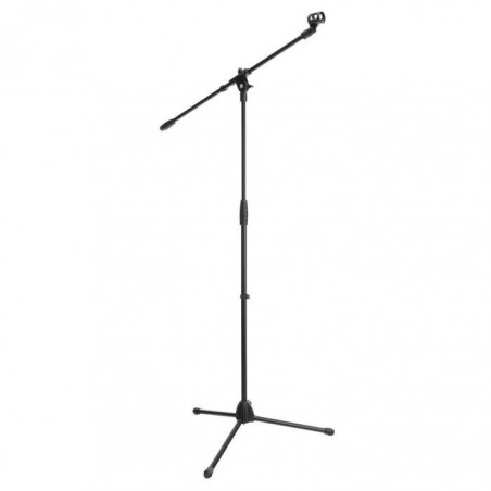 Pied de microphone avec potence et fixation de micro