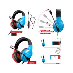 Casque Gamer PC SWITCH BLEU...