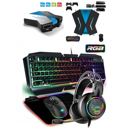 Pack gamer Pro-ultimate mkh5 souris RGB + crosgame2