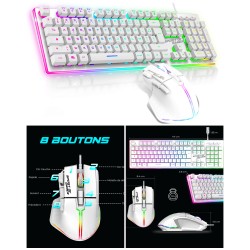 Pack GAMER Blanc filaire...