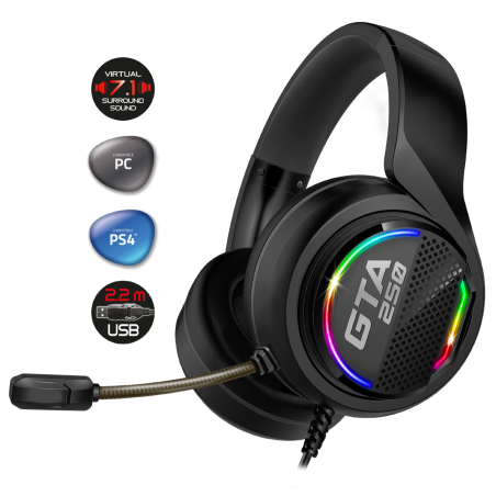 Casque multi gaming 7.1 LED RGB PS4 PS5 ·Switch