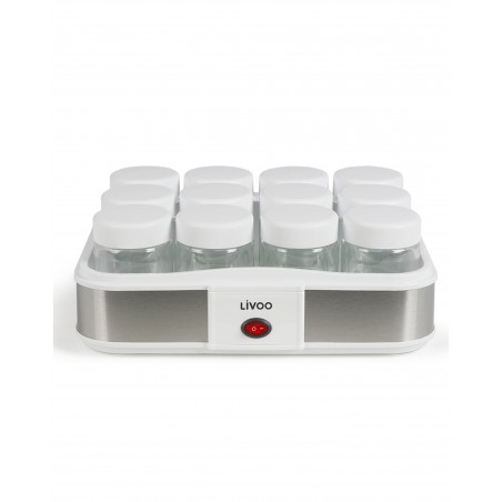 Yaourtière fromagère digitale 1,2 L Programmable 21,5 W 12 pots en verre avec couvercle à visser