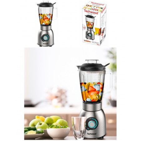 Blender Inox 1 500 W gris Capacité: 1,5 L 2 Vitesses