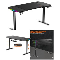 Bureau Gaming Motorisé LED...