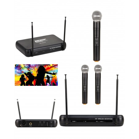 Double micros sans fil main VHF 2 canaux – Freq 17