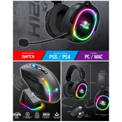 Casque PC GAMER Sans fil...