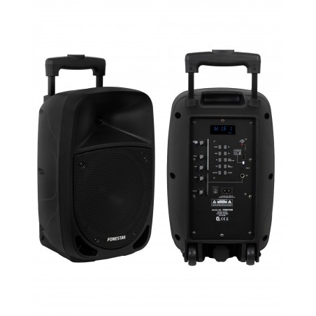 Sono portable 8’’ Pro party karaoké Bluetooth USB FM msd + micro-main UHF sans fil + télécommande megabass TWS