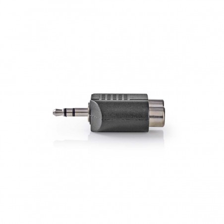Adaptateur Audio Stéréo | 3,5 mm Mâle - 2x RCA Femelles | Noir