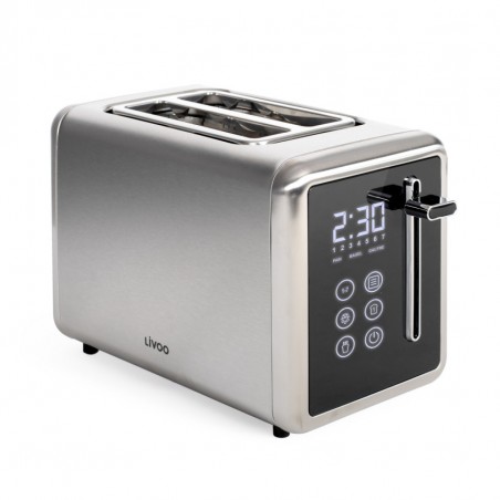 Pack DEJEUNER Bouilloire Digitale Inox noire 1,7 L 2 200 W + grille-pain électrique Digitale noire 850 W 2 FENTES