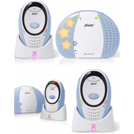 Babyphone blanc-bleu 4,5 W Excellent rapport qualité/prix PILES ET SECTEUR Avec lumière de nuit